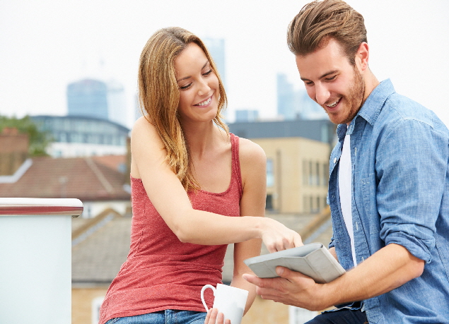 Couple on roof 1